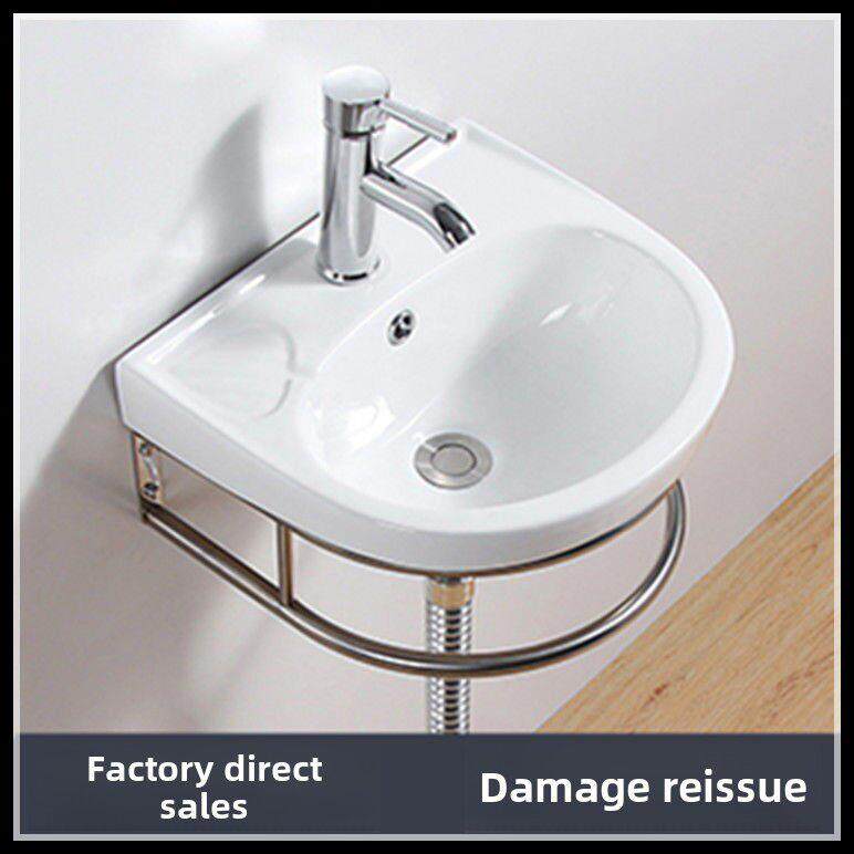 壁挂式洗手盆简易小浴室洗手盆小公寓迷你阳台卫生间家用陶瓷洗手