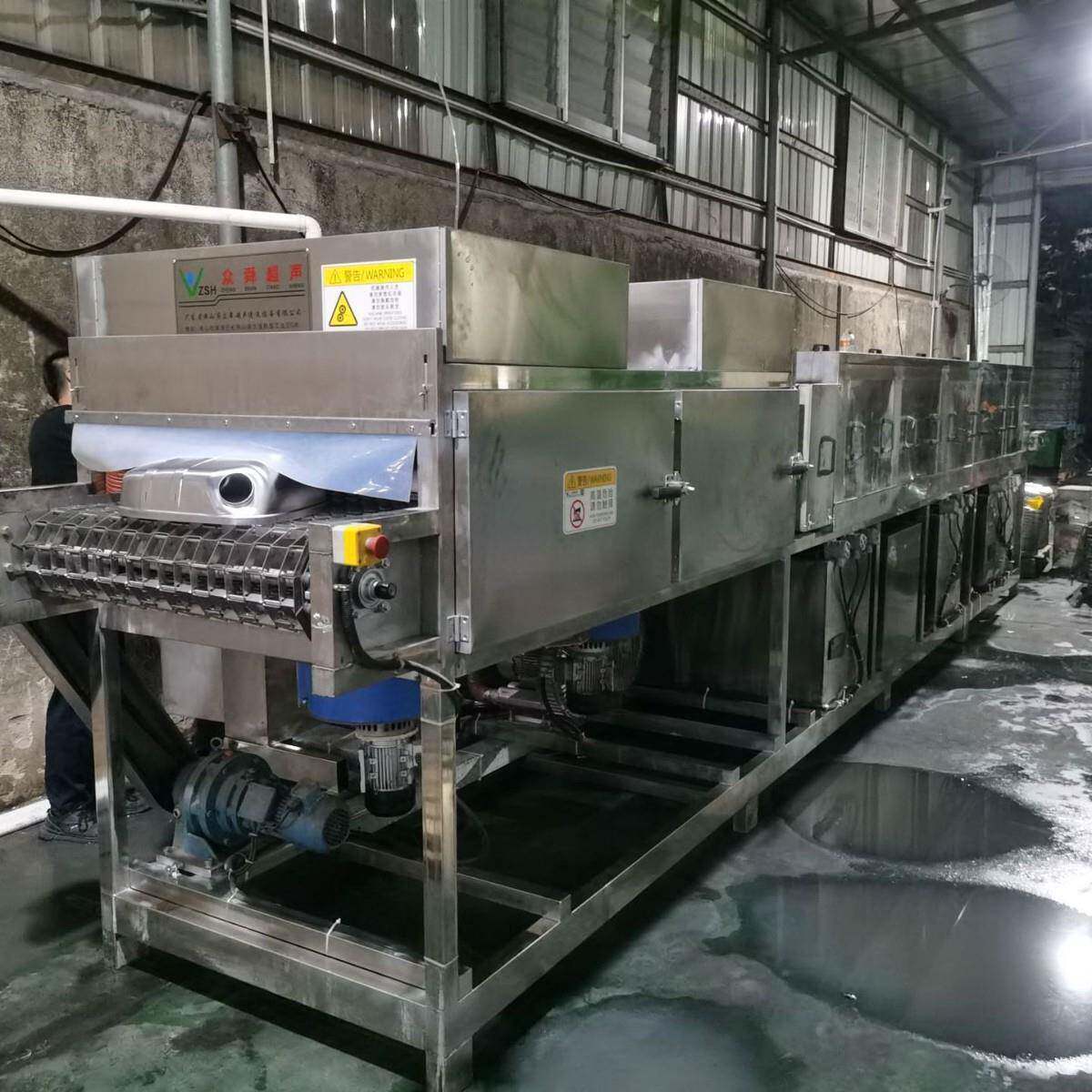 汽车消音器清洗线、消音罩自动清洗机履带式清洗线超声波清洗线