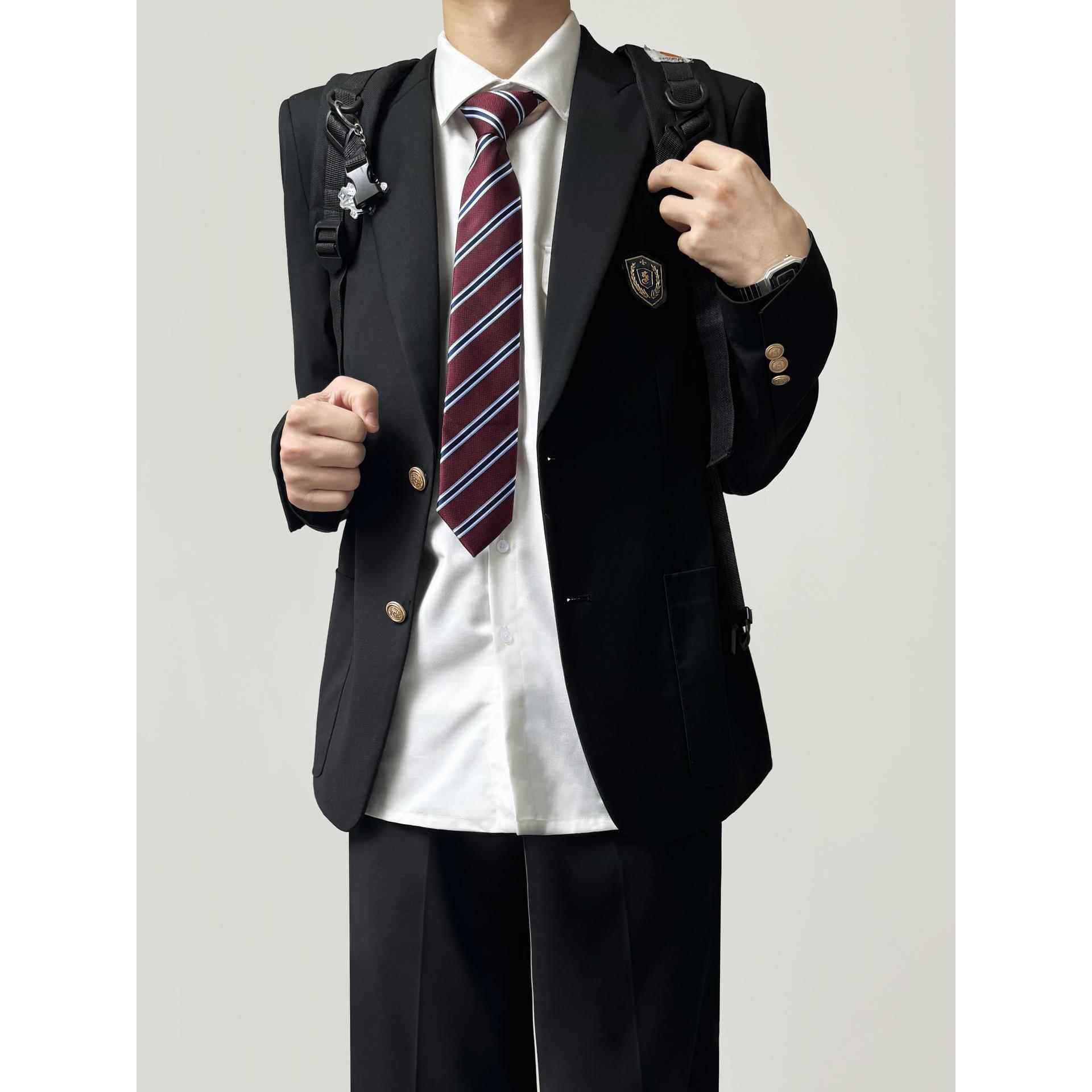 木村叔dk日系西服男学生青少年学院风秋季原创校供感西装制服套装