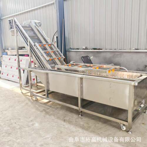 气泡清洗设备 高压喷淋式水果清洗机 净菜加工清洗流水线