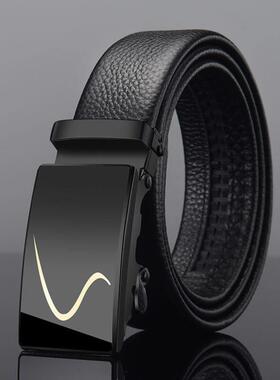 Automatic Buckle leather belt Male Waist Strap Man belt Men