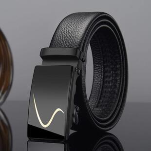 belt Male Waist Automatic Man leather Strap Men Buckle