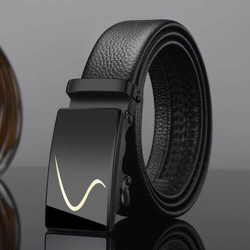 Automatic Buckle leather belt Male Waist Strap Man belt Men