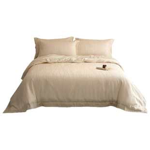 提花品床单件套四样板间别墅奢感简约高级款被套天轻夏季丝床新品