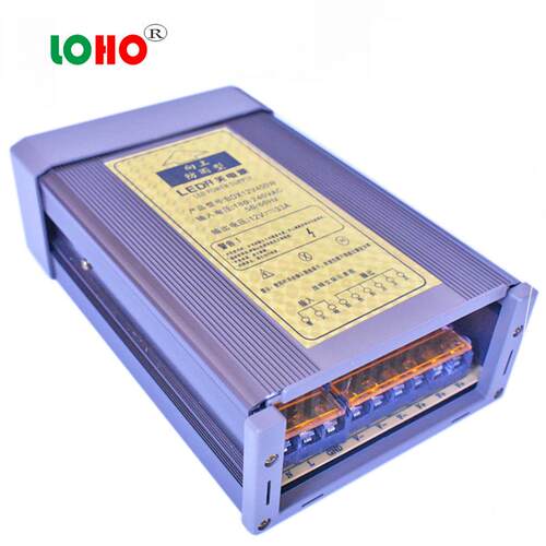 高端12V400W铝型材防雨电源 led变压器DC12V33A型材户外招牌电源