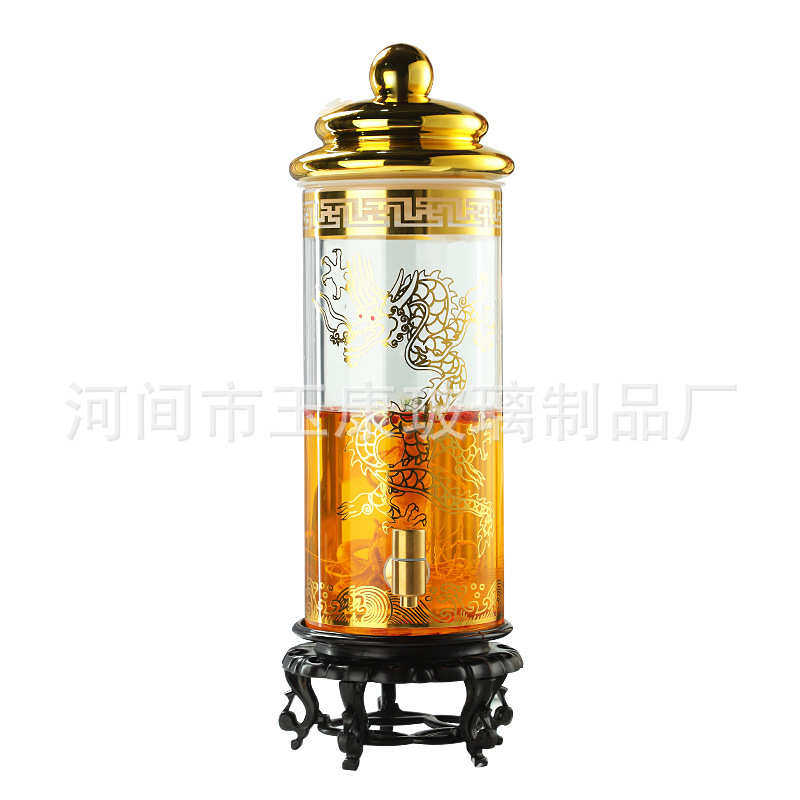 供应泡酒玻璃瓶带龙头密封用酒瓶罐 加厚酿酒坛子家用酒壶酒桶