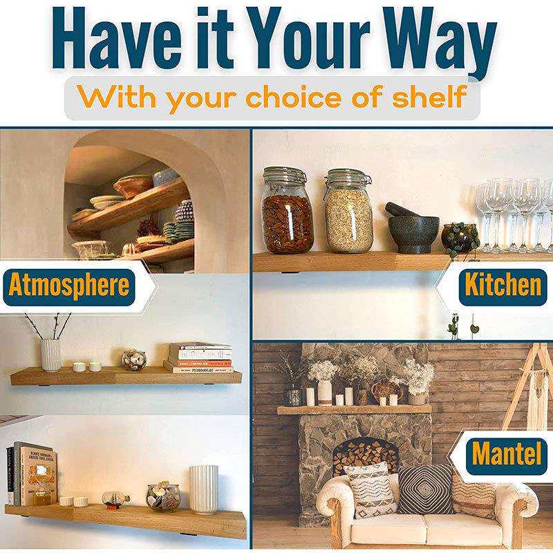 跨境铁艺墙壁支架托架墙上置物架壁挂隔板重型支撑浮动搁板层托架