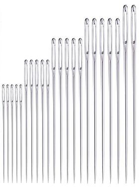 25Pcs/Set of 5 Sizes Stainless Steel Big Eye Needle Cross St