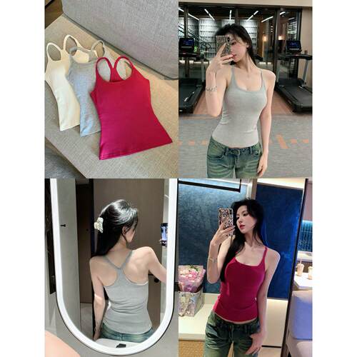 小象【身材作弊器】自带外扩胸垫聚拢收腰工字吊带运动背心女ebb