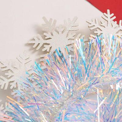 Children's White Snowflake Sequin Decorative Hair Hoop C