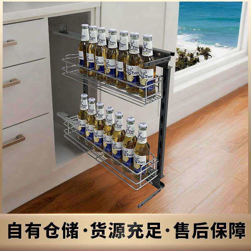 厨房拉篮橱柜地柜拉篮侧边拉篮带主架缓冲滑轨五金配件品种齐全