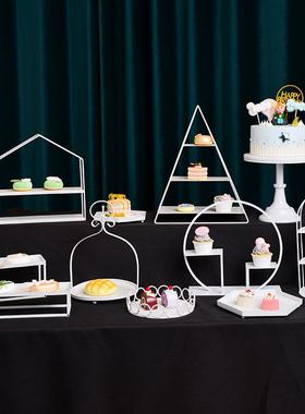 酒店自助餐蛋糕摆架装婚礼品台件展示架托盘套TB641226茶歇下甜午