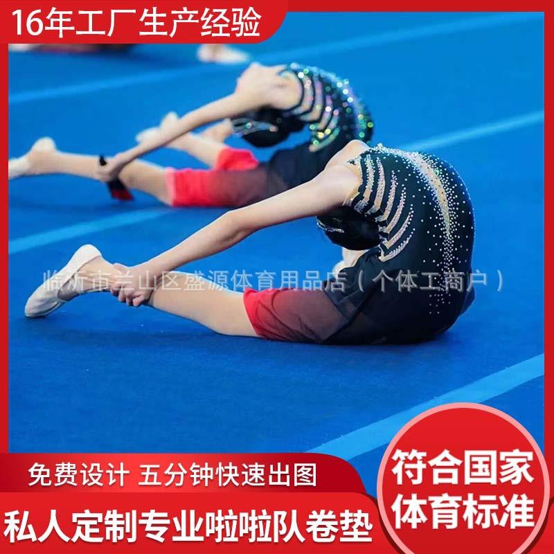 体操卷垫啦啦操健美操舞蹈技巧垫武术训练地垫加厚卷垫出口加厚