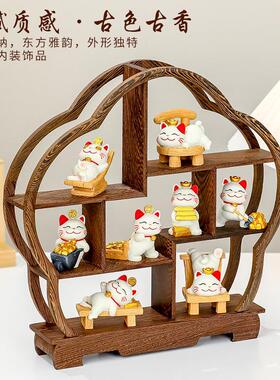 招FGJ猫摆件财业意礼品乔迁新居发财猫收银前台家用生兴隆博古开