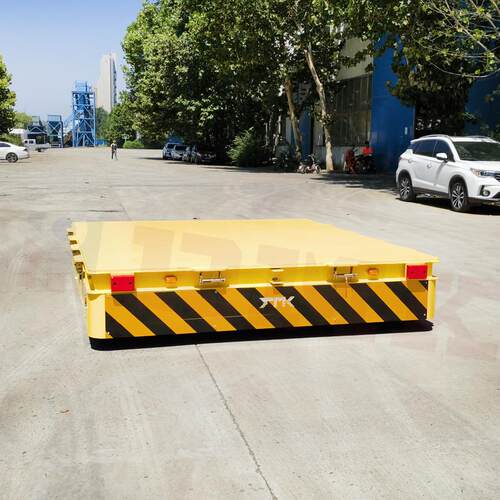 0吨无轨电动平车可防爆地平车间转运台车可升降50T货物搬运车