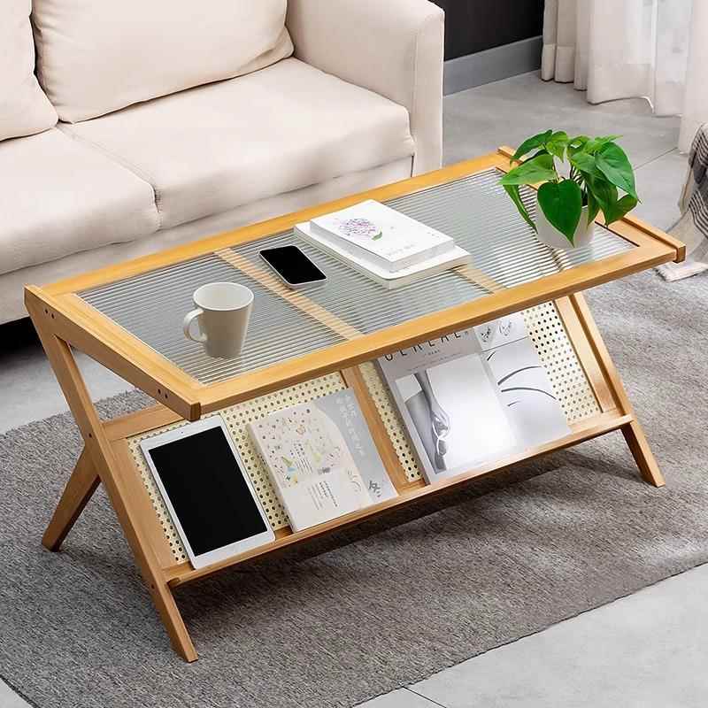 方形小茶几现代简约玻璃家用客厅茶几茶台极简风小户型移动小茶桌