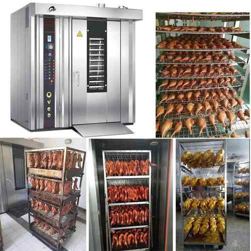 冒烤鸭炉芝麻板鸭烤炉推车旋转电热烤鸭炉智能热风大型烤鸭炉首推