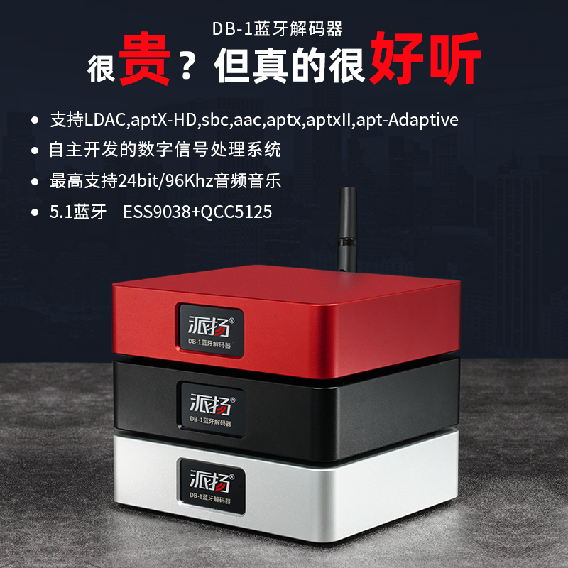 PAIYON/派扬DB-1蓝牙5.1解码器 APTX-HD LDAC发烧HIF发烧音响DAC