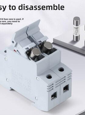 熔断器底座Rt18-32X/63X新型Pvc厚铜轨熔断器带状灯1P2P3P4P