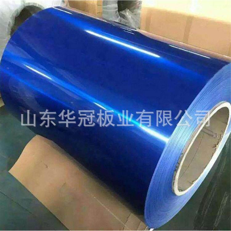 加工定制彩涂卷镀锌卷 0.15MM厚蓝色铁皮 PPGL镀铝锌彩涂彩钢卷