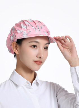 厨房帽子防油烟女款家用烧炒菜包头防掉头发做饭戴的头套帽防味帽