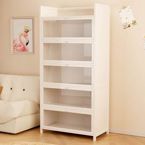 书架书柜防尘透明门落地家用带柜门展示柜一体靠墙收纳置物架痛柜