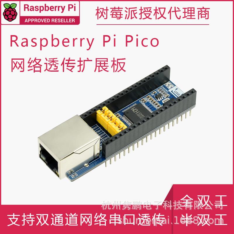 树莓派 Pico 网络透传扩展板 10/100M网口 板载接口引脚