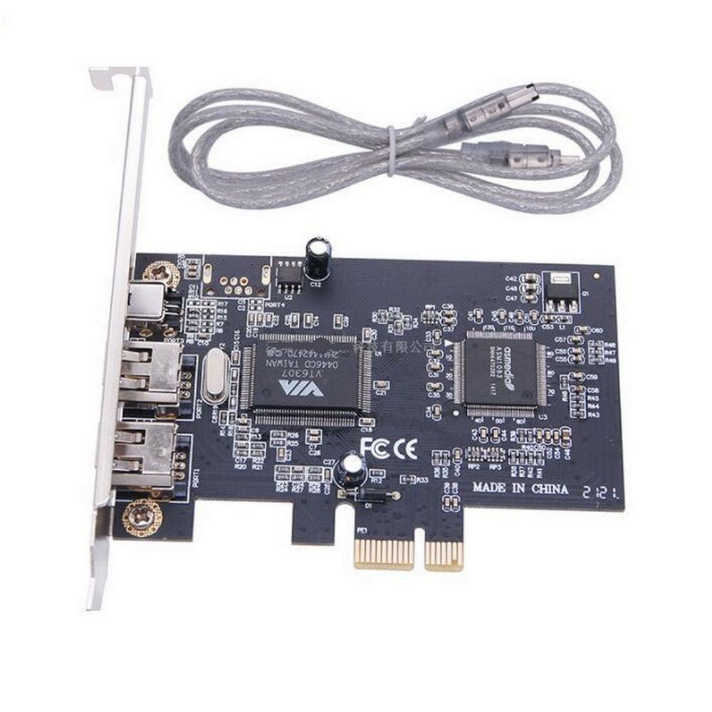 PCIE x1转1394扩充卡 PCI-E转1394卡4口DV高清影片采集卡 火线卡图片