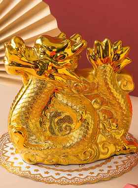 2024金龙福龙年存钱罐招财摆件客厅酒柜玄关装饰工艺品开业生肖龙