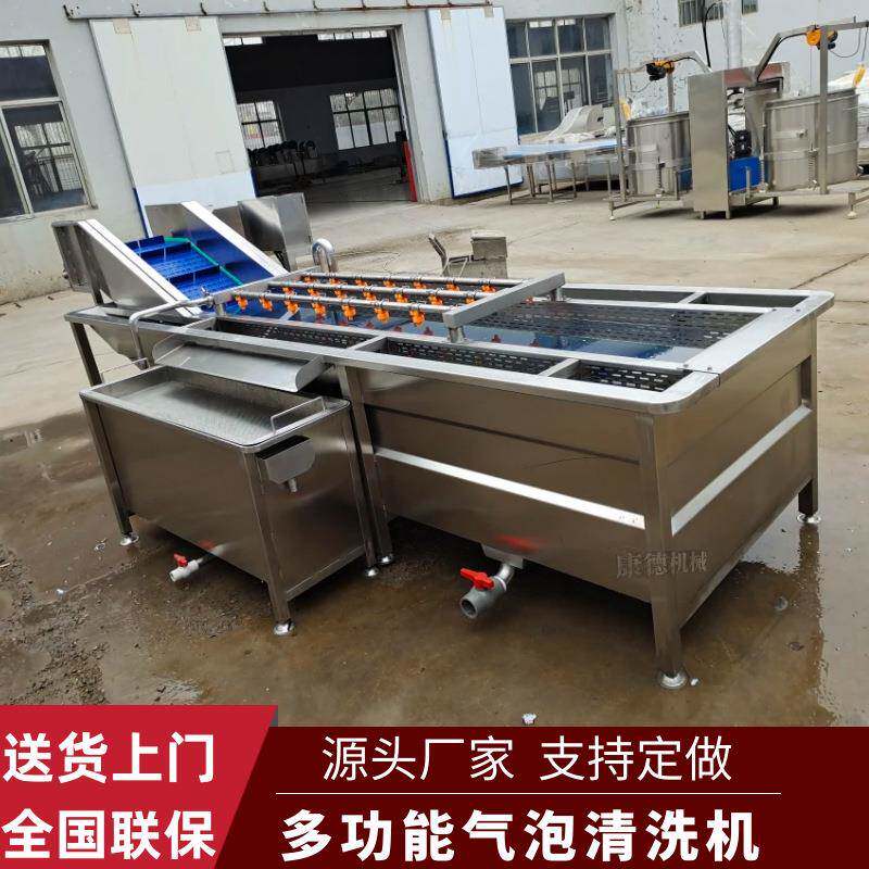 银耳不锈钢气泡清洗机海菜去泥沙清洗设备全自动果蔬鼓泡清洗机