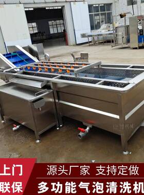 银耳不锈钢气泡清洗机海菜去泥沙清洗设备全自动果蔬鼓泡清洗机