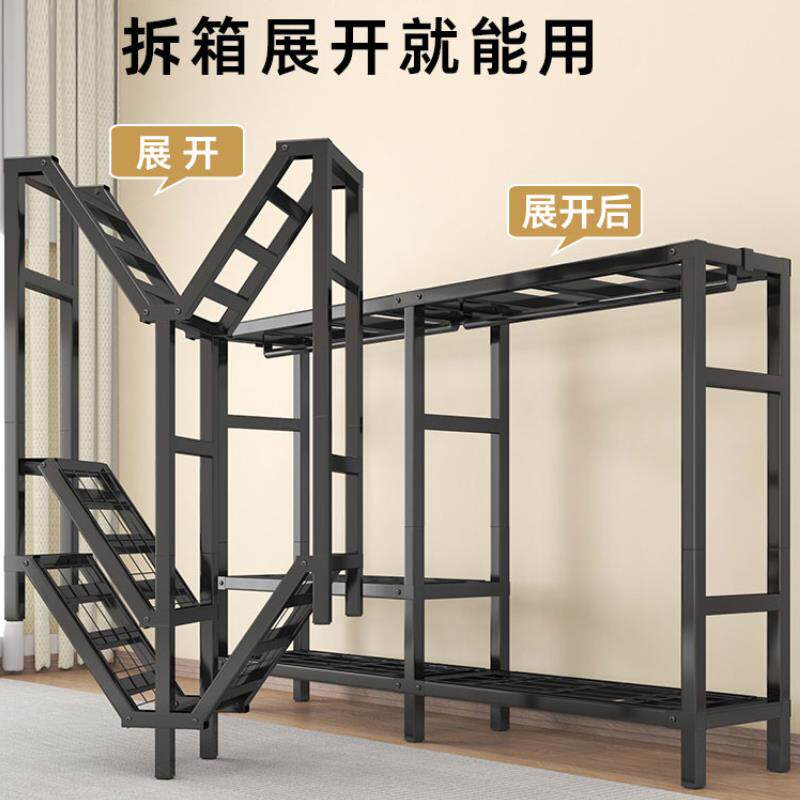 挂新款免安装组折叠简易布柜卧衣室家用加厚GNK-0018加粗全钢耐架