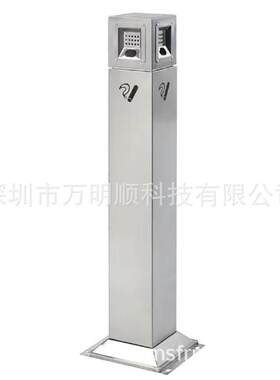 户外不锈钢灭烟柱落地立柱式烟灰柱公园广场超市烟头收集器