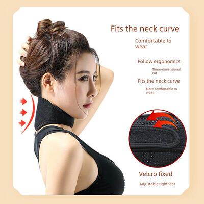 远红外线磁体自热颈套与颈椎保护器颈椎电气石热敷保暖透气颈套