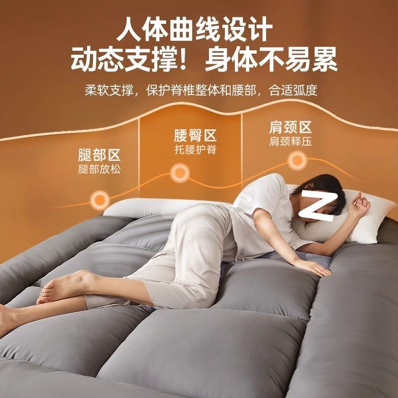 地垫睡折垫榻榻米地专用床垫软家用卧室出租房可叠不塌铺厂家直供