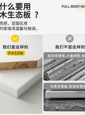 实洞洞板穿衣镜木隐藏式身全镜子推拉家用可关衣闭壁挂墙玄MA09关