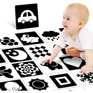 Baby Visual Stimulation Cards Montessori High Contrast Flash