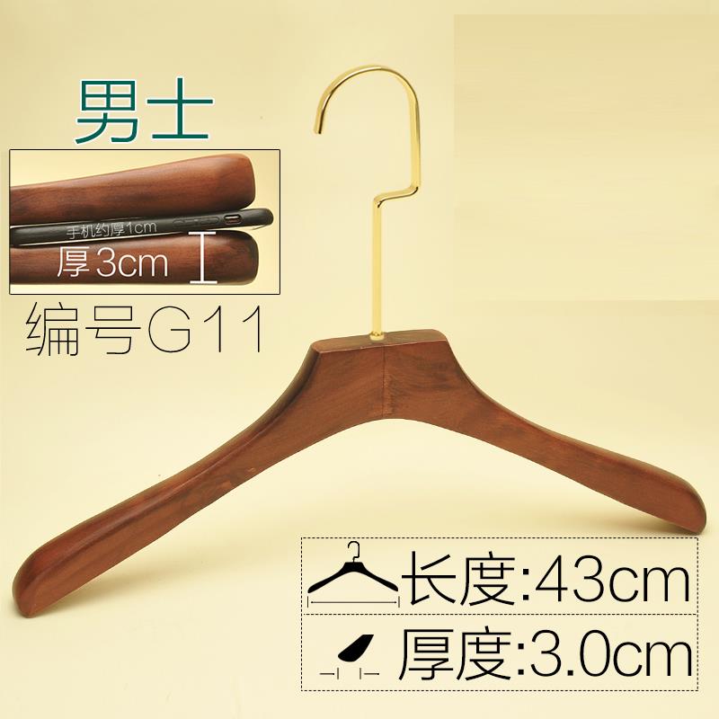 高档服装店民宿婚纱店成人男女复古衣挂植实绒滑家用防衣架LO木GO