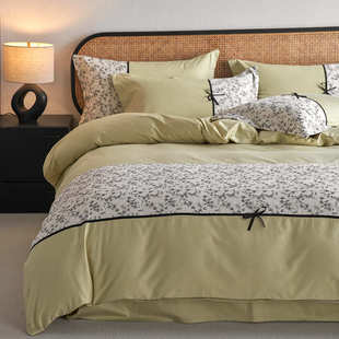 中式棉新款斜纹碎花全南通市四件套国风床单被套床上批发古风绣花