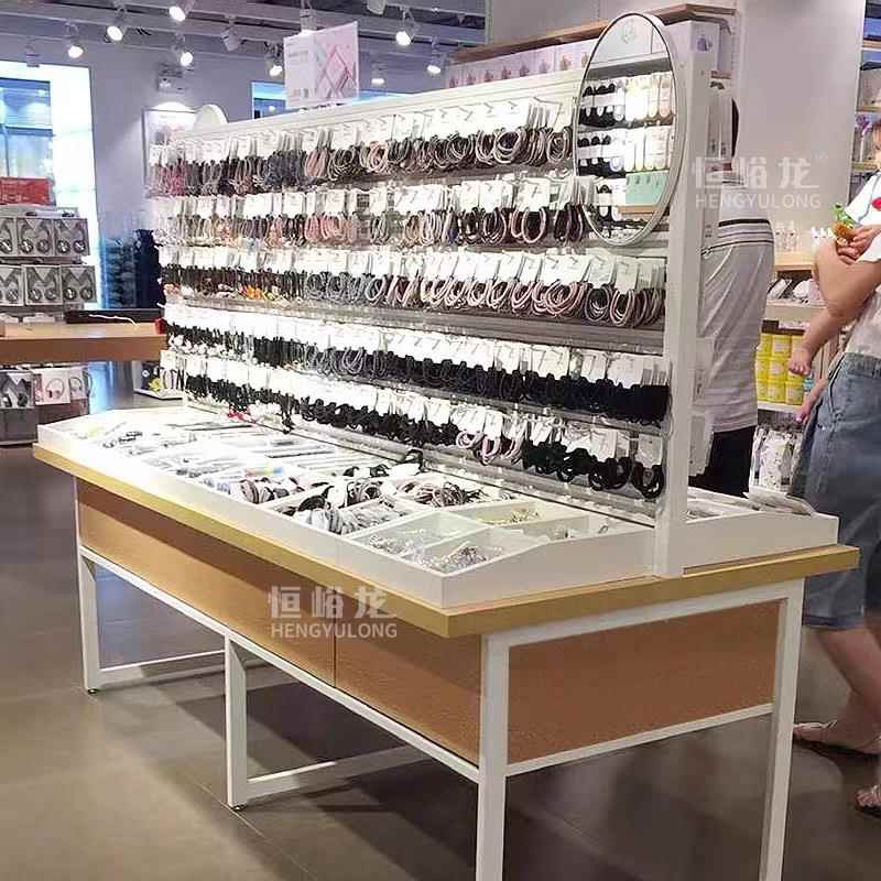 名创款优品耳环首饰架展示货架挂件手链彩妆展示柜耳环饰品中岛柜
