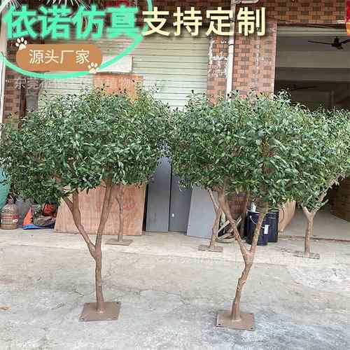仿真橄榄树室内外工程造景绿植装饰实木假树橄榄树
