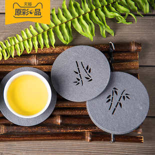 原彩品杯垫养壶垫防磕垫片吸水耐用茶杯垫隔热垫毛毡功夫茶具配