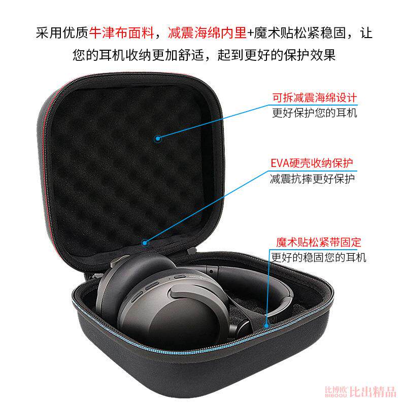 适用1MORE万魔Soo耳Flow头戴式耳机收纳包HC/NFG905机n包便携收纳
