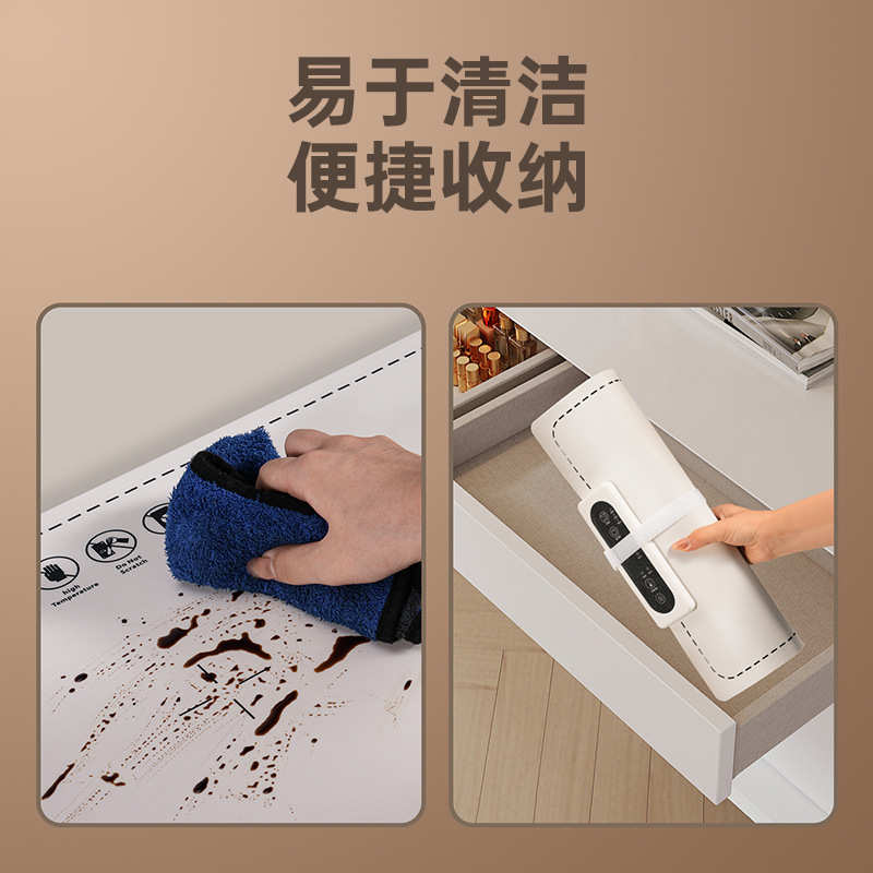 新款多功能加热保温板批发可折叠柔性硅胶家用餐桌热菜暖菜板