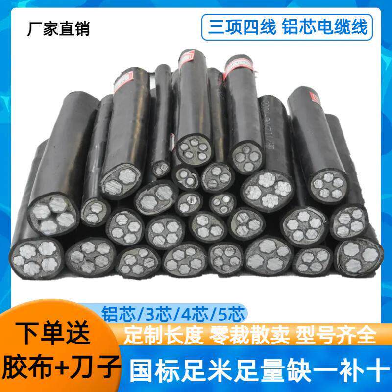 国标铝芯电缆2 3 4 5芯4/6/10/16/25/35/50/70平方架空地埋铝电线