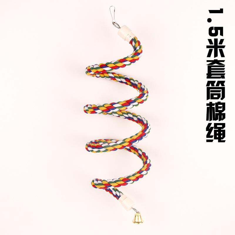 彩色棉鹦鹉鹦鹉用品玩具旋转鸟窝图片