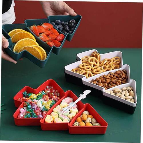 Christmas Tree Fruit Plate Marry Christmas Party Decorations