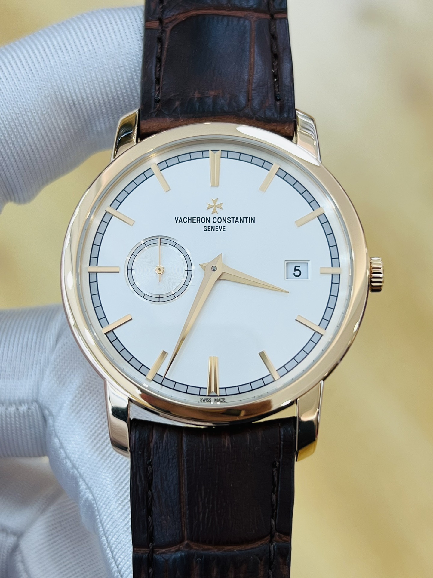 玫瑰金9.8新江诗丹顿传袭系列手表38mm自动机械男士腕表87172R