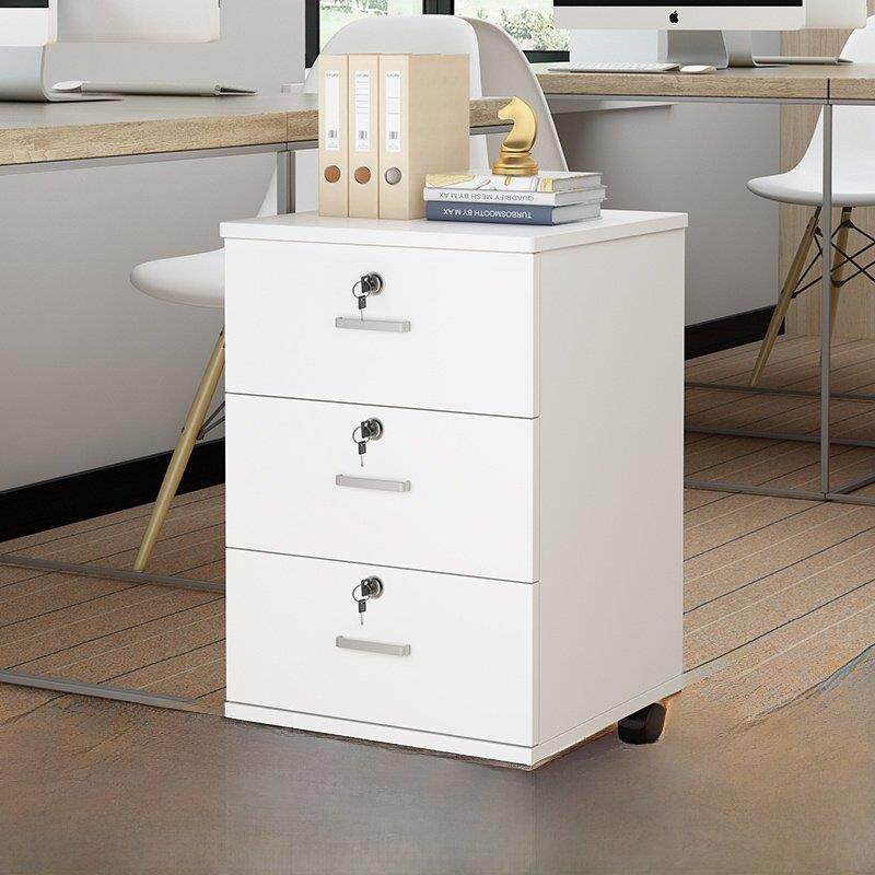 整装文件柜办公室带锁储物柜抽屉柜带轮桌下收纳矮柜柜子杂物落地