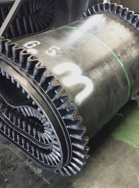 输送带尼龙EP200裙边输送带1200*5大倾角物流运输环形橡胶带